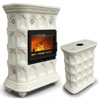 КимрПечь Печь для дома на дровах Истра центральный Ваниль (комплектация: Облицовка для топок Ладья-700, Erik-700)