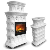 КимрПечь Истра центральный двухъярусный Белый (комплектация: Ладья-700)