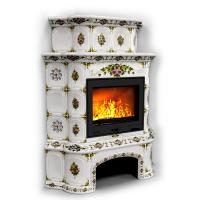 КимрПечь Прованс с дровником угловой двухъярусный Лето (топка: Ладья-600)