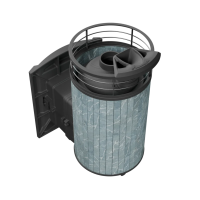 Печь для бани Атмосфера L до 20 м³ в ламелях + сетка NEW ПроМеталл