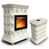 КимрПечь Печь для дома на дровах Истра центральный Ваниль (комплектация: Астов-МЛ700)