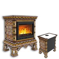 КимрПечь Изразцовая печь Кострома пристенный Октябрь (топка: Ладья-600) (топка: Ладья-600)