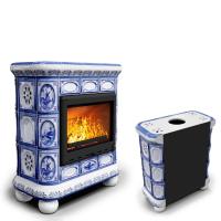 КимрПечь Изразцовый камин Медальон пристенный Голландия (топка: Ладья-600) (топка: Ладья-600)