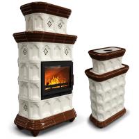 КимрПечь Истра центральный двухъярусный Шоколад (комплектация: Облицовка для топок Ладья-700, Erik-700)