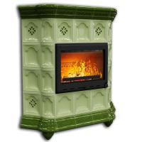 КимрПечь Истра угловой Олива (комплектация: Облицовка для топки МЛ 700)