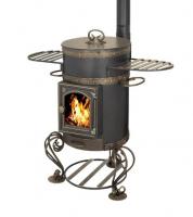 Печь под казан Везувий на подставке "Шмель С"