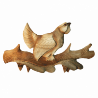 Вешалка Глухарь на ветке тонированная