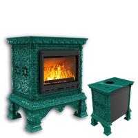 КимрПечь Изразцовая печь Кострома пристенный Волна (топка: Ладья-600) (топка: Ладья-600)