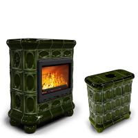 КимрПечь Изразцовый камин Медальон центральный Хвоя (топка: Ладья-600) (топка: Ладья-600)