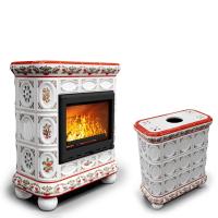 КимрПечь Изразцовый камин Медальон центральный Рябина (топка: Ладья-700) (топка: Ладья-700)