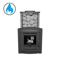 Печь банная «Атмосфера XL» сетка нержавейка с газовой горелкой ПроМеталл