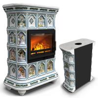 КимрПечь Истра пристенный Фантазия (комплектация: Облицовка для топок Ладья-600, Antek)