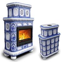 КимрПечь Изразцовый камин Медальон центральный двухъярусный Голландия (топка: Ладья-700) (топка: Ладья-700)