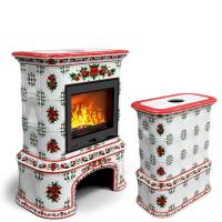 КимрПечь Прованс с дровником центральный Маки (топка: Ладья-600)