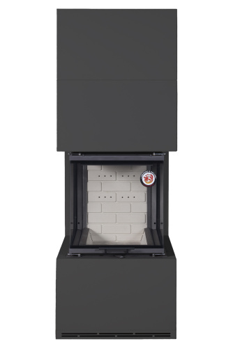 Камин РОДОС  900 ЧЕРНЫЙ, шамот белый, шамот черный Экокамин