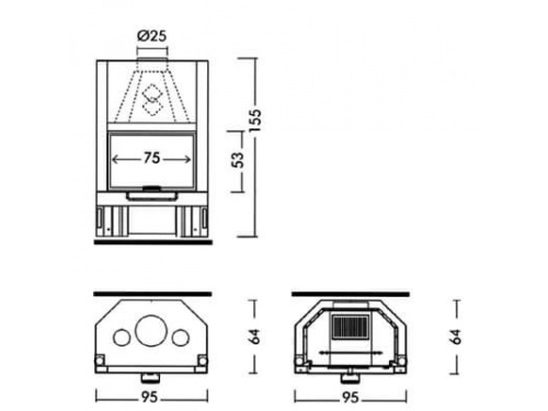 Топка EdilKamin Tekno 1 N IC