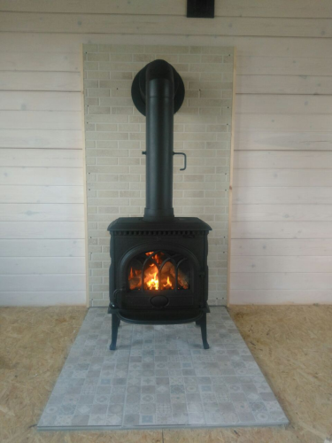 Комплект КПД ЧЁРНЫЙ Ф150 для подключения печи-камина в стену 