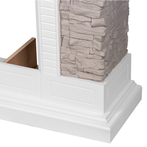 Комплект Портал Firelight Florida 25 белый, серый + Очаг Electrolux EFP/Р-2520LS N