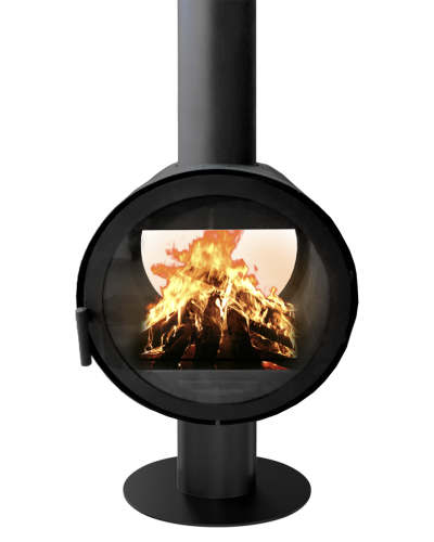 Печь-камин Eysen Tosey 360° два стекла на ножке