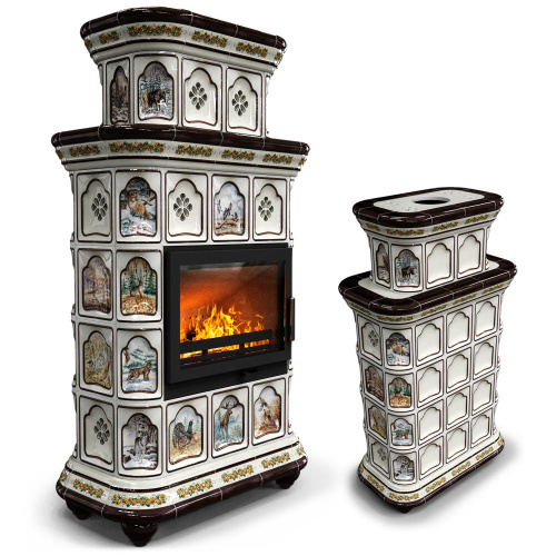 КимрПечь Истра центральный двухъярусный Звери (комплектация: Ладья-600)