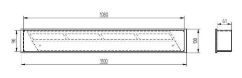 Прямоугольный контейнер Zefire 1200