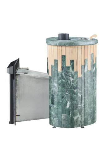 Печь для бани Ферингер Ламель Малютка Змеевик+Окаменевшее дерево до 18 м³ (серия ПФ) 