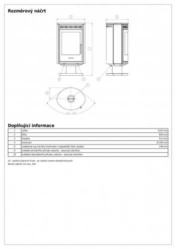 Печь-камин ABX Arktis 8 (Арктис 8) поворотный Песчаник