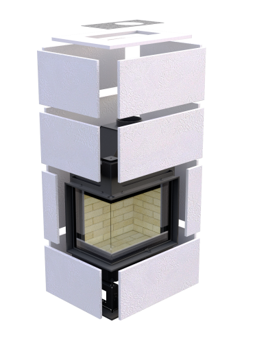 Печь-камин АСТОВ ASTOV АПЛИТ (APLIT) П2С 700 (топка Правая (R)/Левая (L), Трафарет)