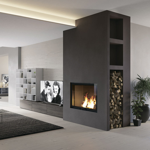 Топка Edilkamin BLOKK 90 V NERO (черная футеровка, принудительная вентиляция)