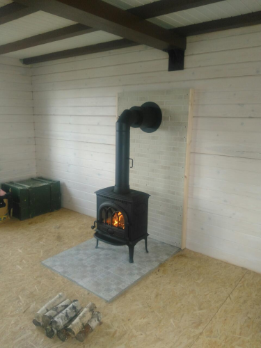 Комплект КПД ЧЁРНЫЙ Ф150 для подключения печи-камина в стену 