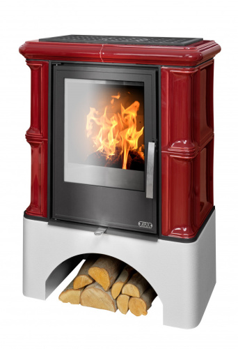 Печь-камин ABX Bavaria KI, с кафельным цоколем, с допуском воздуха