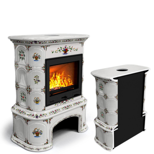 КимрПечь Прованс с дровником пристенный Руан (топка: Ладья-600)