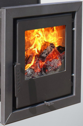 Печь для бани Варвара Каменка укороченная топка стекло