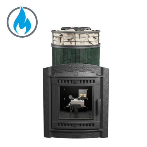 Печь банная «Атмосфера L» ламель+сетка с газовой горелкой ПроМеталл