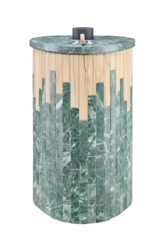 Печь для бани Ферингер Ламель Малютка Змеевик+Окаменевшее дерево до 18 м³ (серия ПФ) 