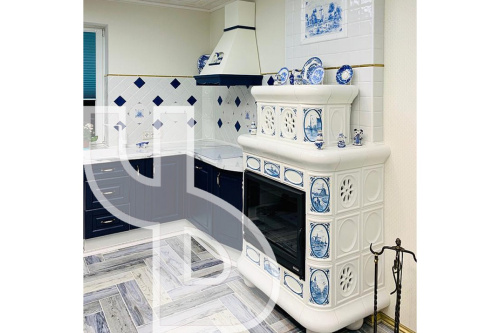 Камин КимрПечь Медальон угловой двухярусный Модерн