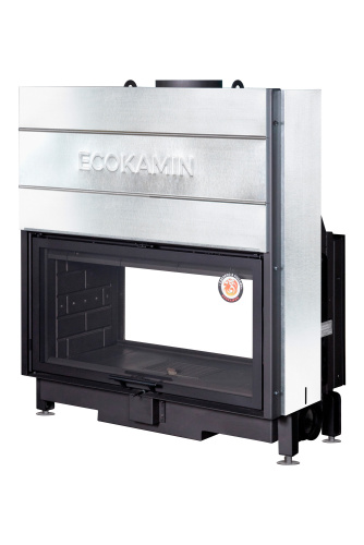 Каминная топка Экокамин ВЕГА 1000 TB туннельная черный шамот