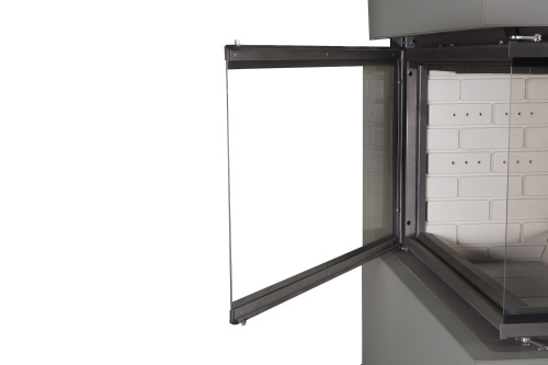 Камин РОДОС  900 ГРАФИТ, шамот белый, шамот черный Экокамин