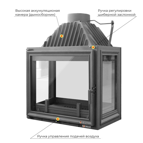 Каминная топка ЭВЕРЕСТ (EVEREST)   A16HP