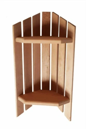 Полка Бондарь (Cooper) угловая 2-х уровневая ольха МП-55