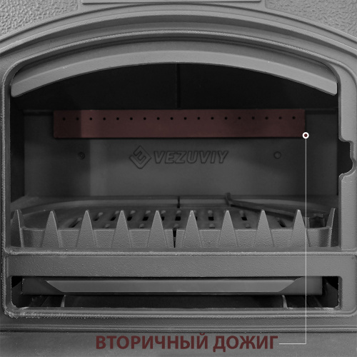 Печь-камин Везувий KZ-14РS "Антрацит" (конфорки)