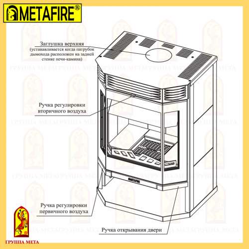 Печь-камин Мета - Бел Ангара 12