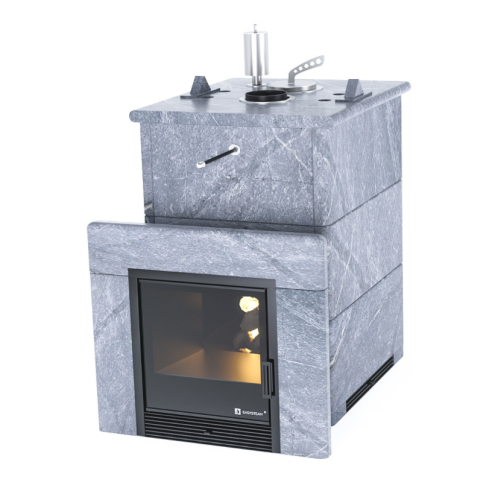 Печь для бани ИзиСтим Анапа в полноценном кожухе Талькохлорит